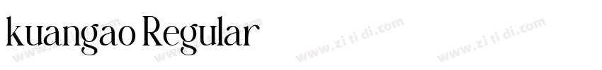 kuangao Regular字体转换